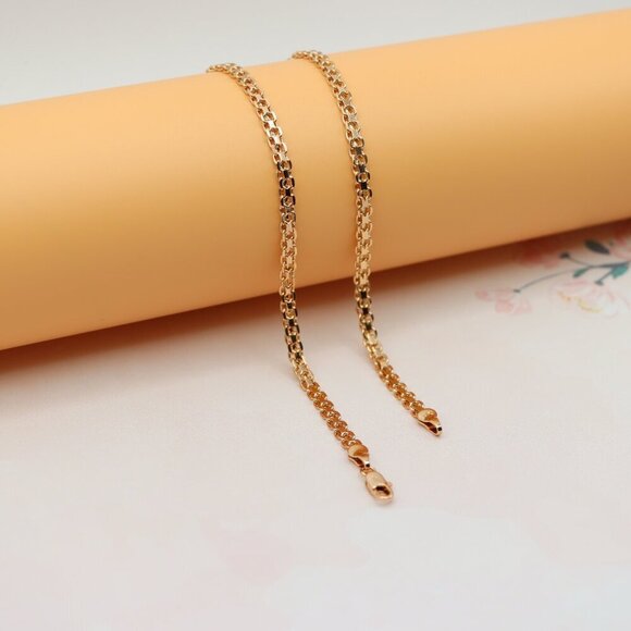 "Chunky Rose Gold Chain Necklace Bold & Stylish Look, XPNL0131 - Picture 7 of 12